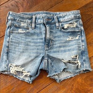 American Eagle next level stretch midi denim shorts